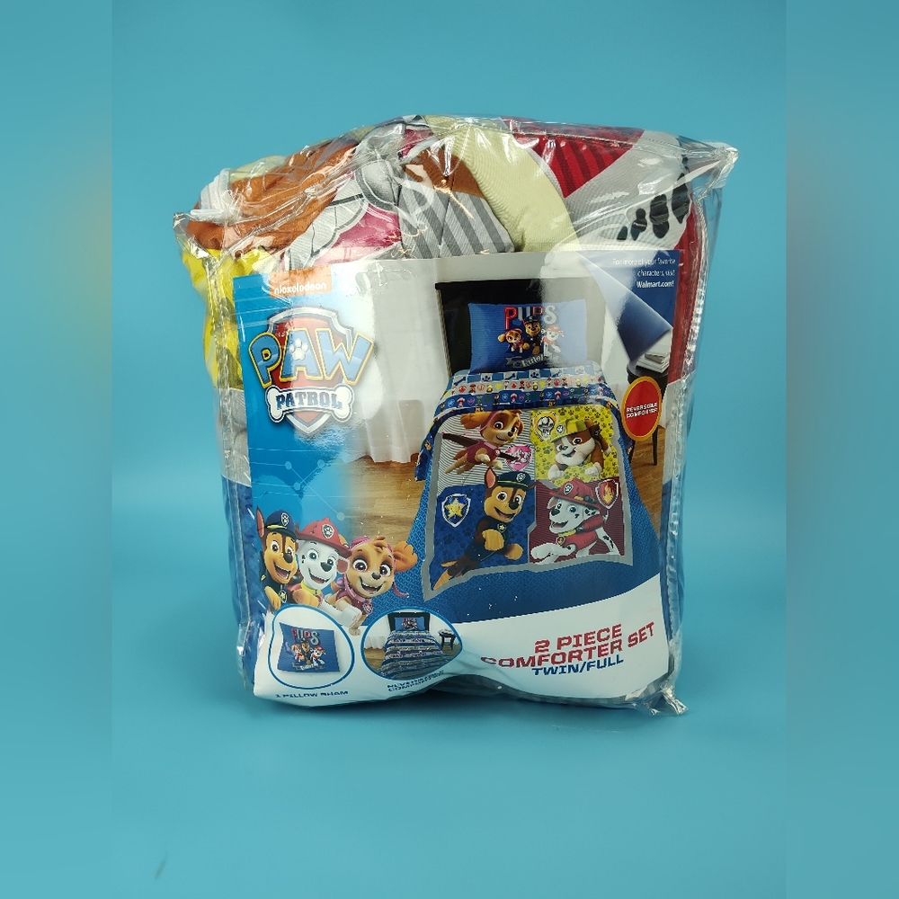 Nickelodeon Paw Patrol Gangs All Here Twin Full Comforter Pillow Sham 2 pc Set